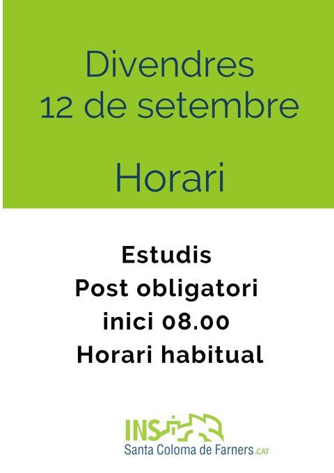 INFORMACIÓ INICI DE CURS 25-26