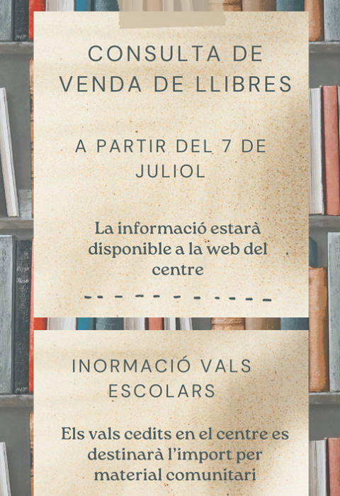 INFORMACIÓ LLIBRES CURS 25-26