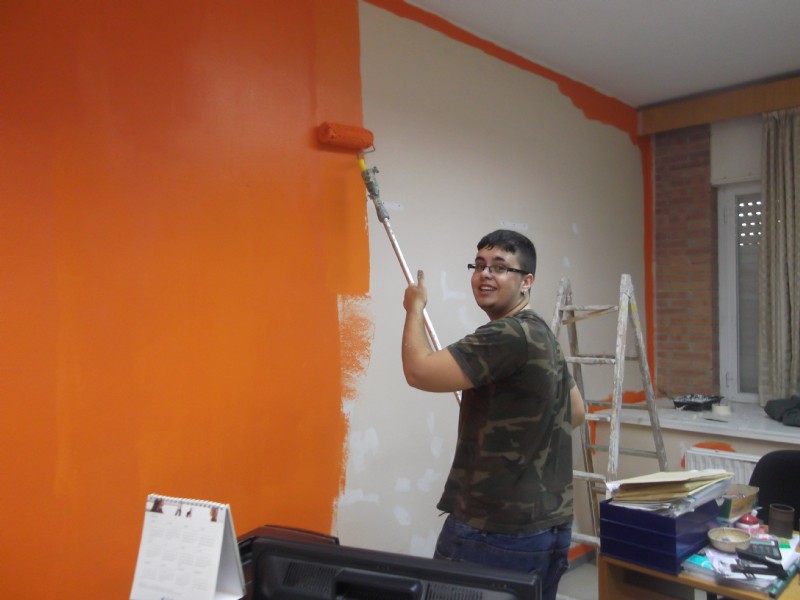 Treballs de pintura a l´Institut