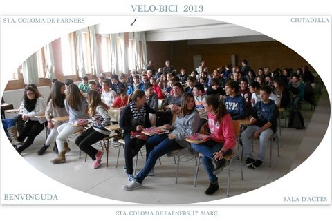 Rebuda a l´alumnat del Projecte Velo-Bici.cat 2013