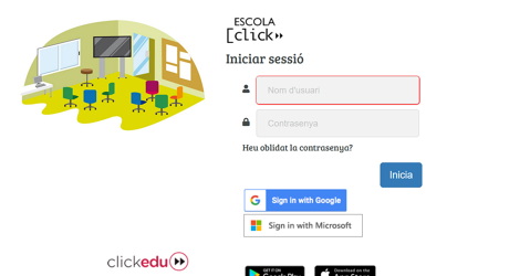 Accés a clickedu i  funcionalitats
