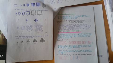SEQUENCES: Working on Maths and English together