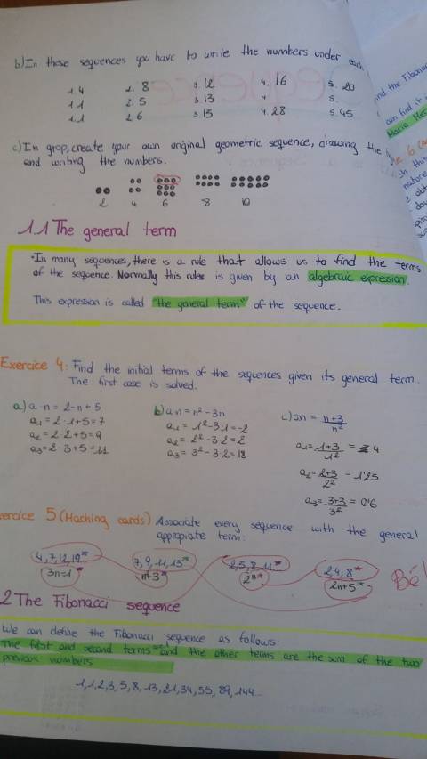 SEQUENCES: Working on Maths and English together