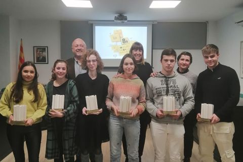 Lliurament dels premis de la 8a edició de TR i investigació_ Ajuntament de Santa Coloma de Farners