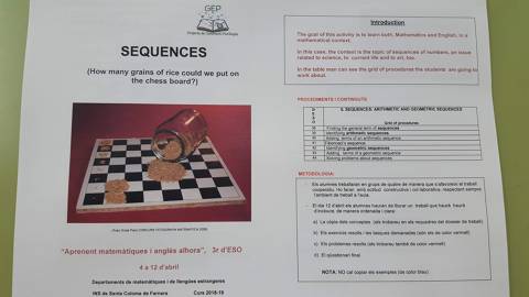 SEQUENCES: Working on Maths and English together