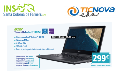 Ordinadors 1x1 per al curs 2019-2020
