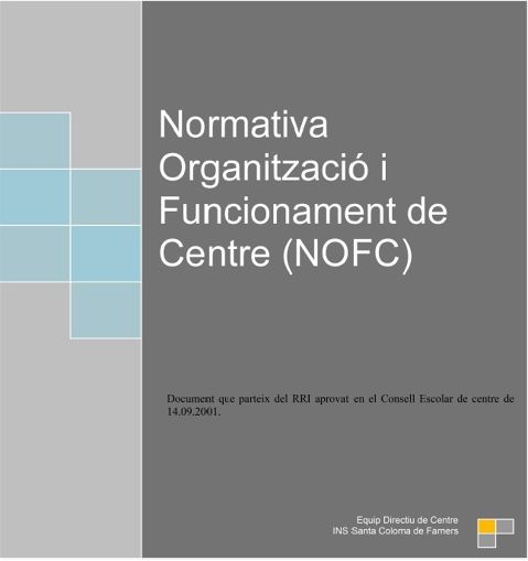 Normes d'organització i funcionament de centre