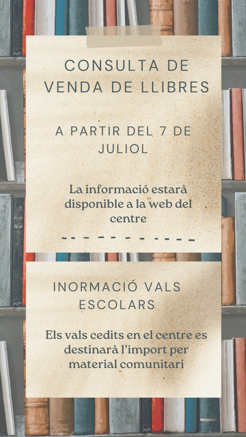 LLISTAT DE LLIBRES DE TEXT PER AL CURS 2025-2026