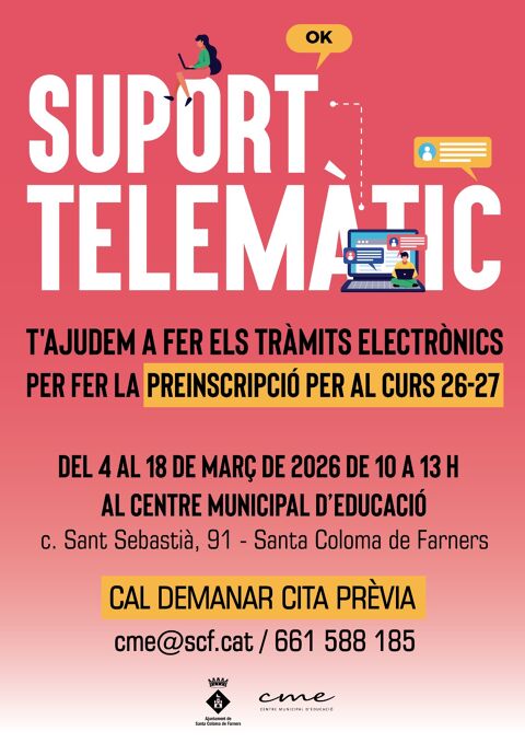 Preinscripció i matrícula curs 2026-27