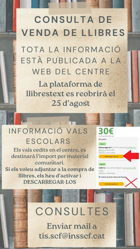 LLISTAT DE LLIBRES DE TEXT PER AL CURS 2025-2026